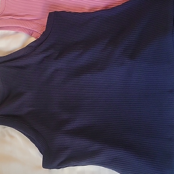 Inc. International Concept Pink and Black Ribbed Tank Tops, Size: XL - Picture 6 of 9